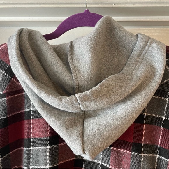 Mountain Expeditions XL Plaid Flannel Hoodie Button Down Shirt - Picture 8 of 10